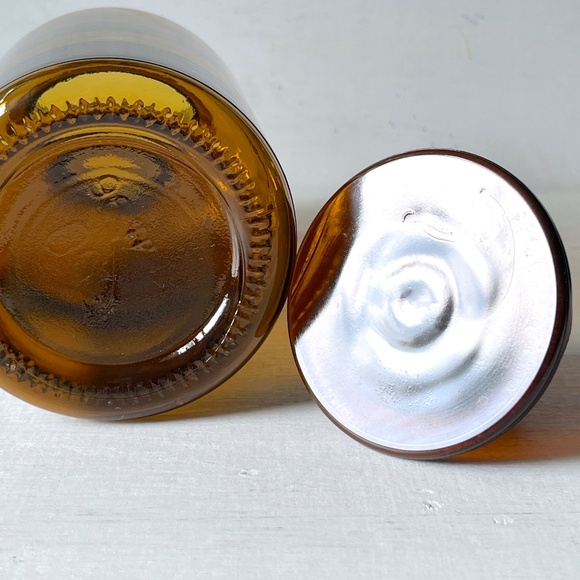 Vintage 20oz Apothecary Jar Amber Ground Stopper 500 ML Storage Bottle - Picture 6 of 11